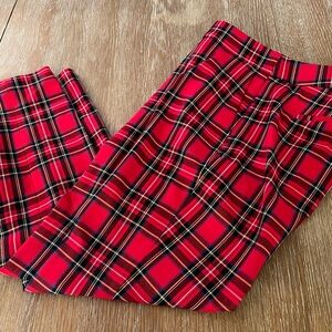 J Crew factory tartan plaid pants. Size 6 holidays are coming soon!!